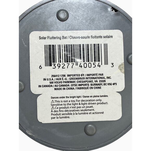 Halloween Solar-Powered Animated Fluttering Bat Figurine Display - Picture 7 of 8